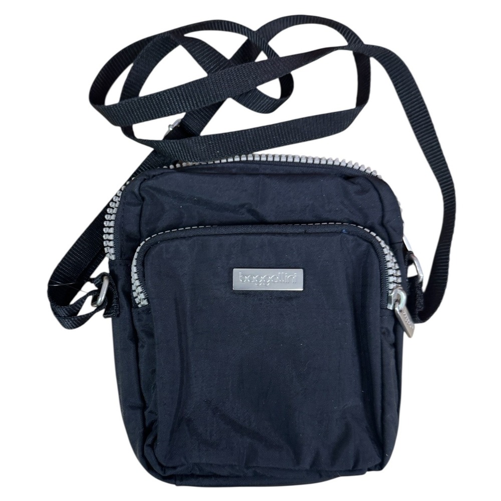 Baggallini Parade Crossbody Bag Black Nylon Small Travel Messenger Purse‎ NWT